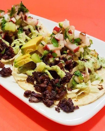 Purple Cauliflower Tacos with Quick Pickled Radish Relish 💚
